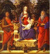 Sandro Botticelli Virgin and Child Enthroned between Saint John the Baptist and Saint John the Evangelist oil painting picture wholesale